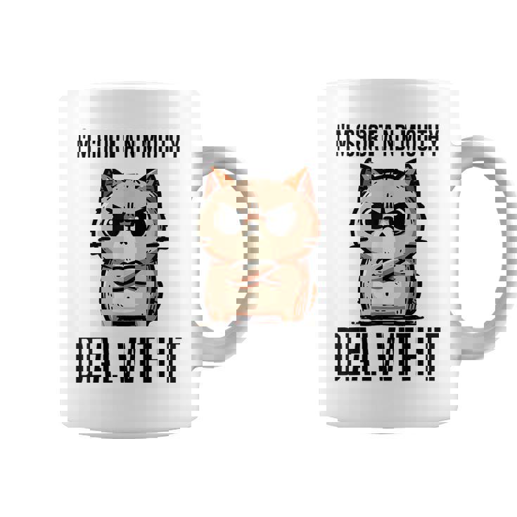 私は短気で口うるさいので、それを扱います。態度猫 コーヒーマグ