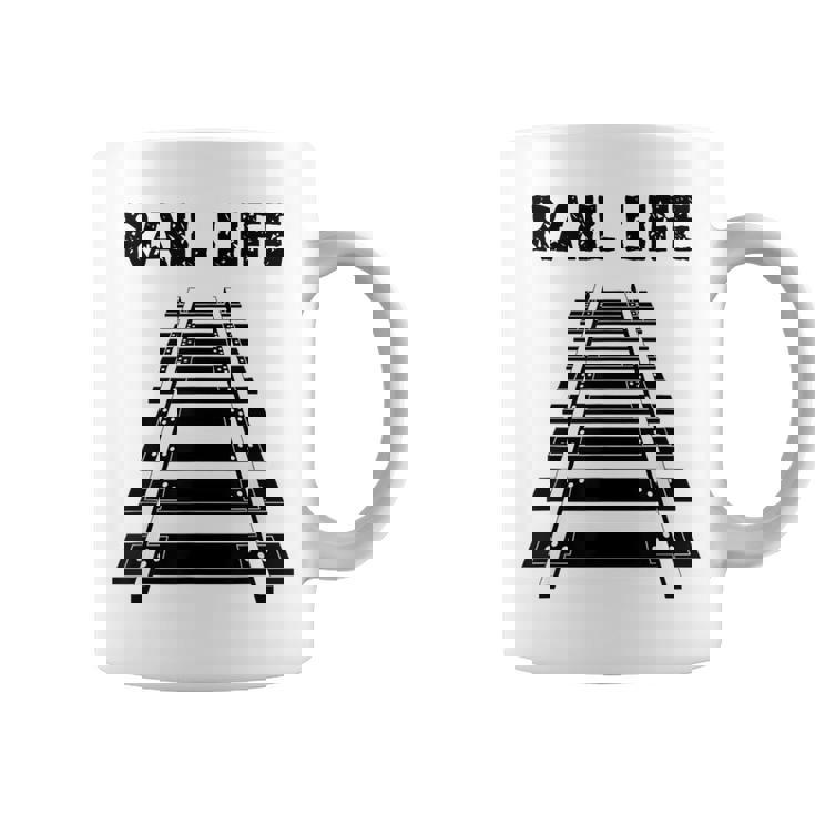 線路付きレールライフ 鉄道作業員と鉄道模型用 コーヒーマグ