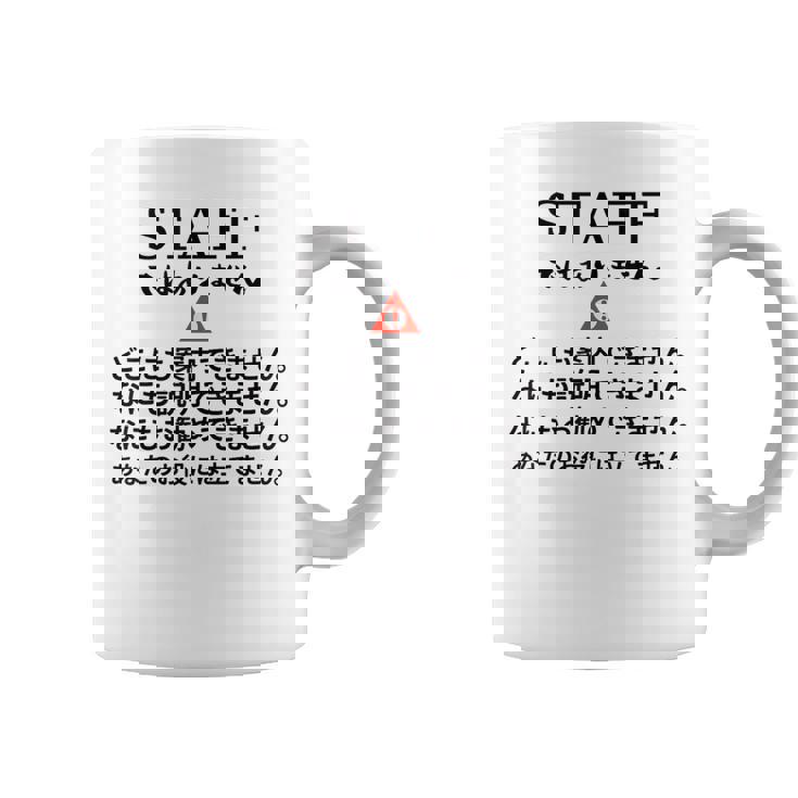 職場で使えるstaffではありませんユーモアグラフィック コーヒーマグ