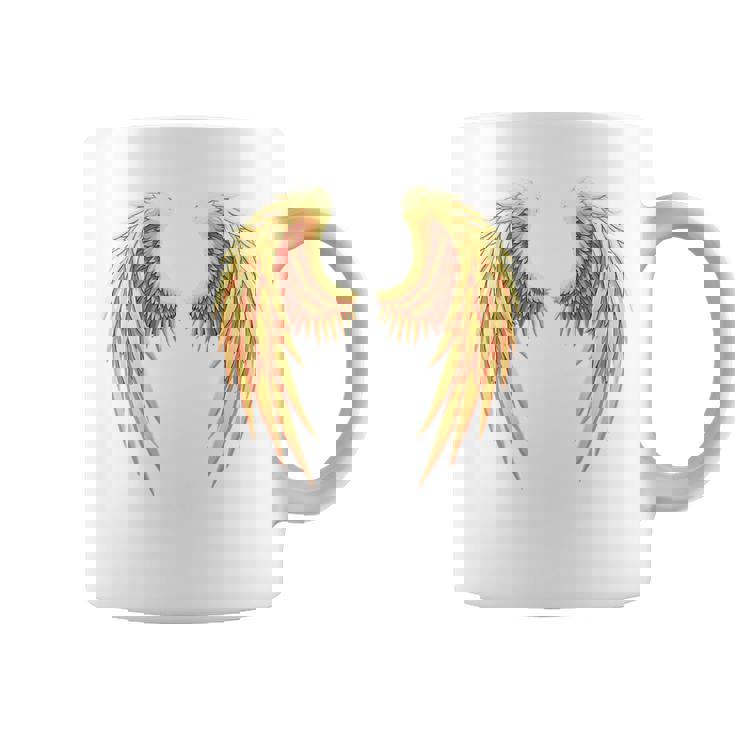 背中には金色の天使の羽 コーヒーマグ