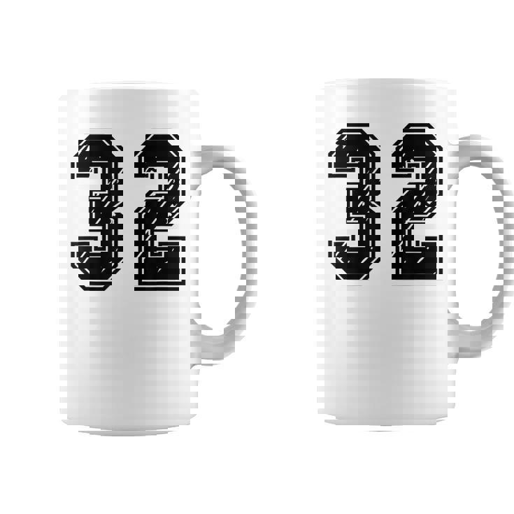 背番号 32 チーム短大スポーツ背番号付きユニフォーム コーヒーマグ