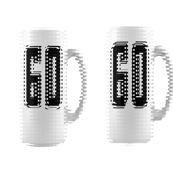 背番号 60 チーム短大スポーツ背番号付きユニフォーム コーヒーマグ