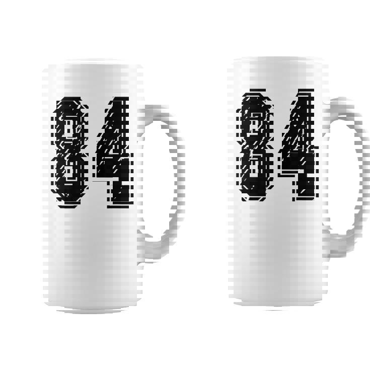 背番号 84 チーム短大スポーツ背番号付きユニフォーム コーヒーマグ
