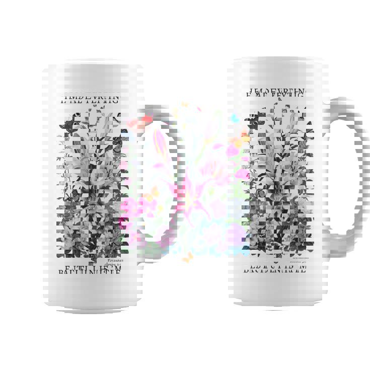 花柄 クリスチャン ティー 聖書 詩 伝道の書 3 コーヒーマグ