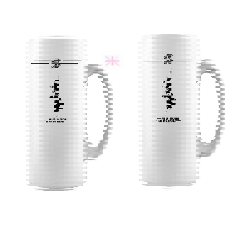 英国の国旗と地図と国の名前 イギリス コーヒーマグ