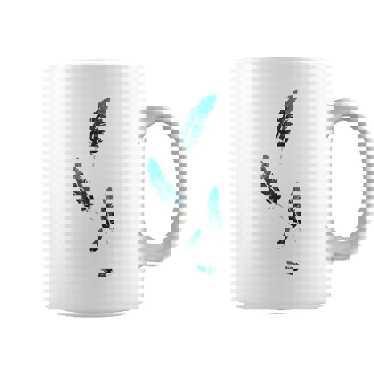 落ちる青い鳥の羽 コーヒーマグ