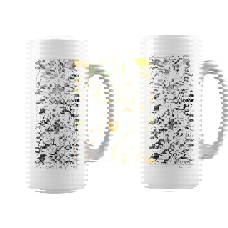 虫 昆虫 虫虫型 昆虫学プリント 虫プリント コーヒーマグ