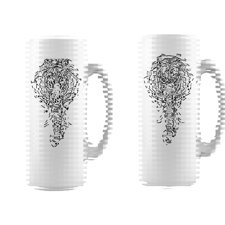 象のマンダラ、ヨガナマステエスニックシャーマン。 コーヒーマグ