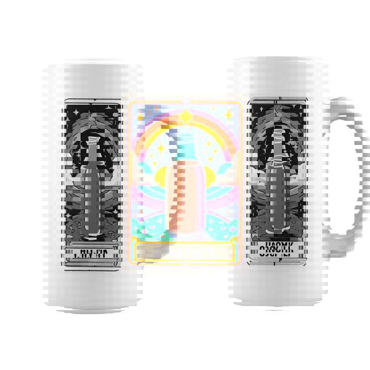 面白い Choccy ミルク タロット カード チョコレート ミルクセーキ 長袖tシャツ コーヒーマグ