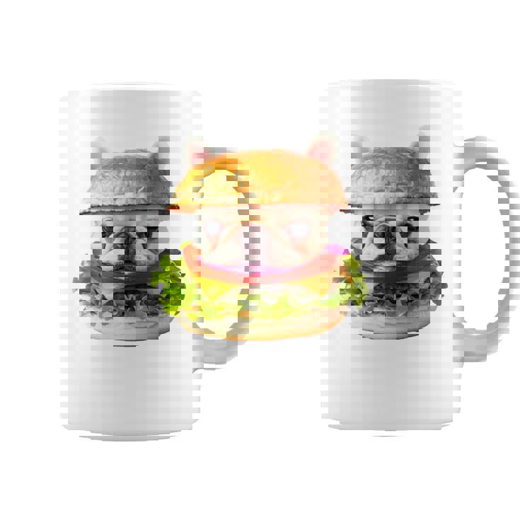 面白いtシャツ フレンチブルドッグ 犬 ハンバーガー メンズ グッズ かわいい おもしろ 面白い 服 ネタ 長袖tシャツ コーヒーマグ