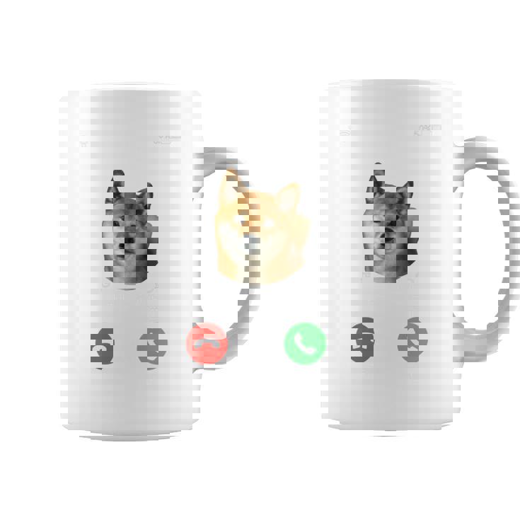 面白いtシャツ 柴犬 着信 イヌ わんこ メンズ 犬好き グッズ かわいい おもしろ 面白い 服 ネタ 長袖tシャツ コーヒーマグ