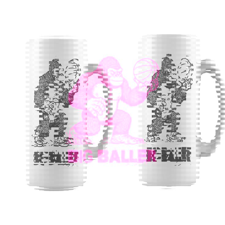 面白いゴリラ遊びバスケットボール ビッグボーラー マネースポーツ コーヒーマグ