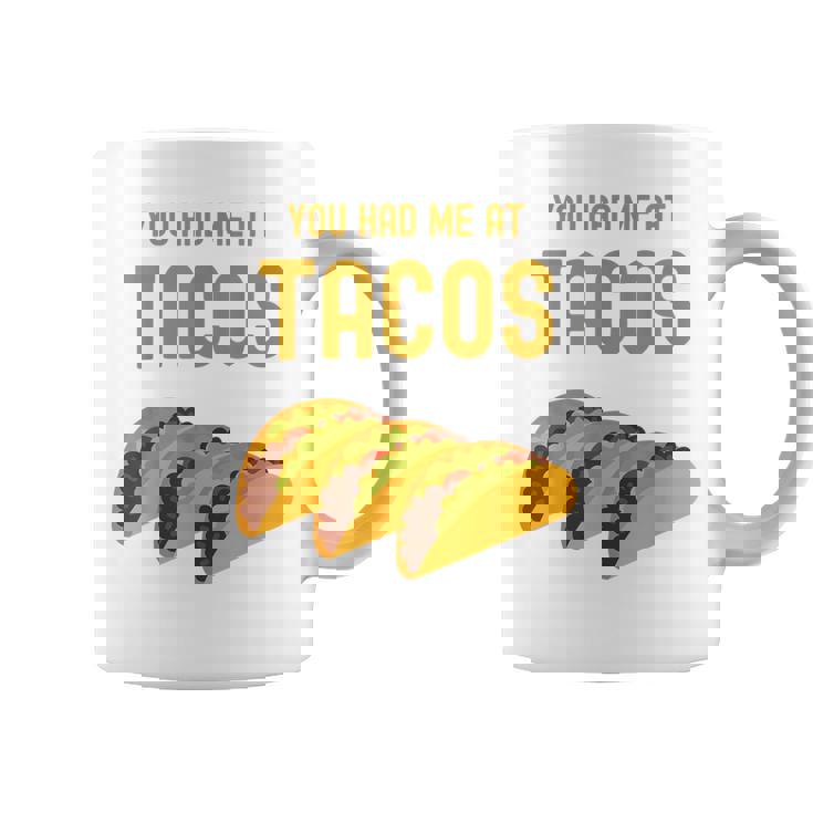 面白いタコス You Had Me At Tacos かわいい 愛らしいタコス フード コーヒーマグ