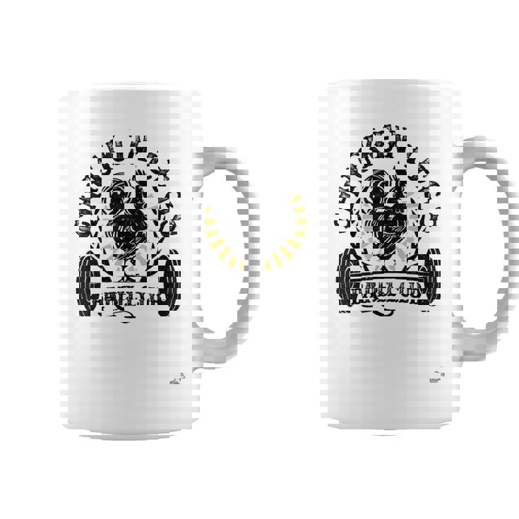 面白いチキンレッグバーベルワークアウトジム。 コーヒーマグ