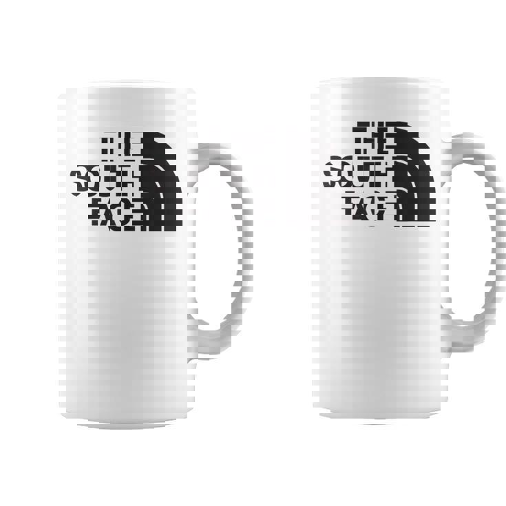 面白いパロディシャツ 夏のクールなデザインのための南の顔 コーヒーマグ