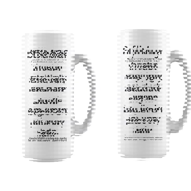 面白いポートフォリオマネージャー コーヒーマグ