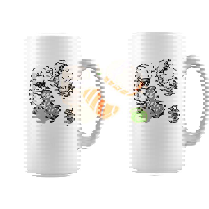 面白い寿司 ビーチで日光浴 コーヒーマグ