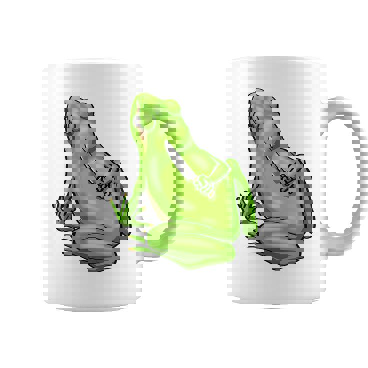 面白い邪悪なカエル サカラスティック 怒っているカエル かわいい 不機嫌な狂気 コーヒーマグ