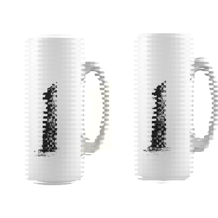 飼い主を見ているボーダーコリー 農場の犬 コーヒーマグ