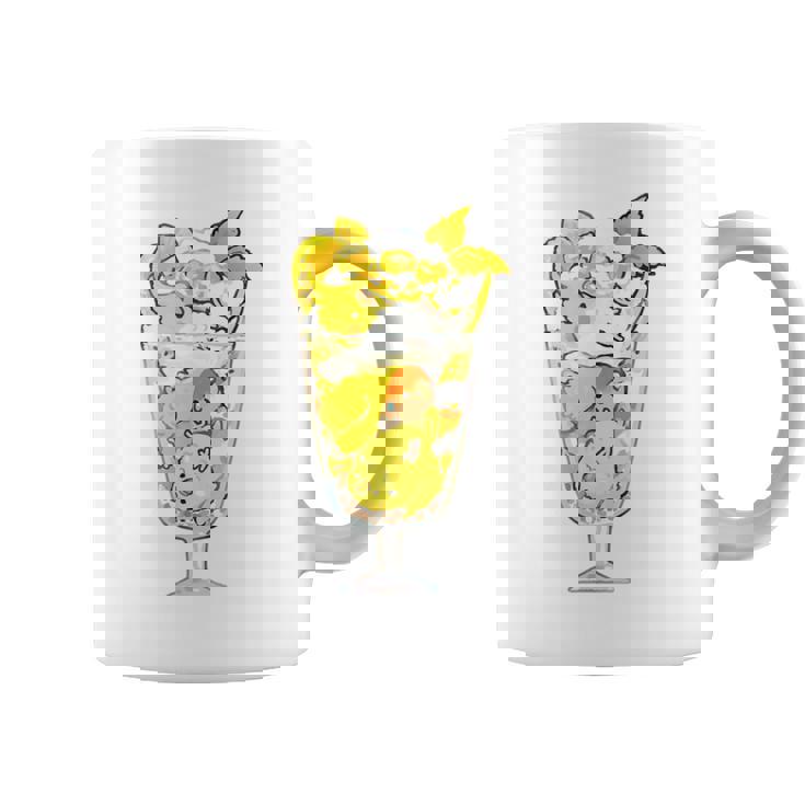 鳥パフェイエロー オカメインコ ラブバード バギー コーヒーマグ