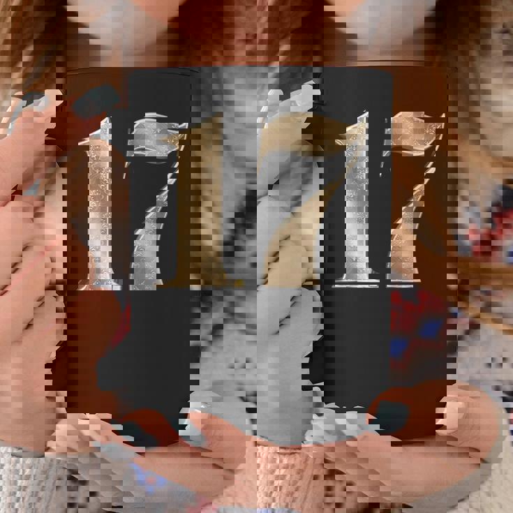 17 セブンティーン 誕生日 お気に入り 数字 フルール・ド・リス デザイン コーヒーマグ 面白い贈り物