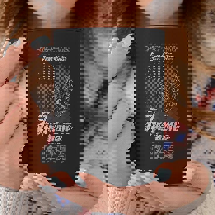 1955年、アメリカ国旗、イーグル、70歳の誕生日、愛国的 コーヒーマグ 面白い贈り物