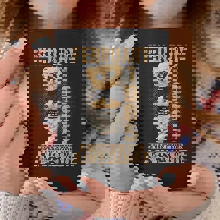 1985年2月40歳の誕生日男性と女性のための素晴らしいテディベア。 コーヒーマグ 面白い贈り物