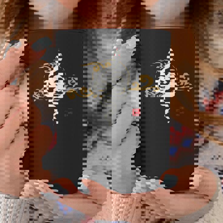 2025年、巳年、蛇、和風、白蛇デザイン コーヒーマグ 面白い贈り物