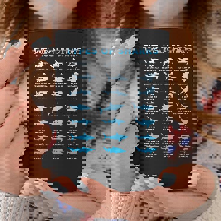 21種類のサメの海洋生物学者シャークtシャツ シャークtシャツ コーヒーマグ 面白い贈り物