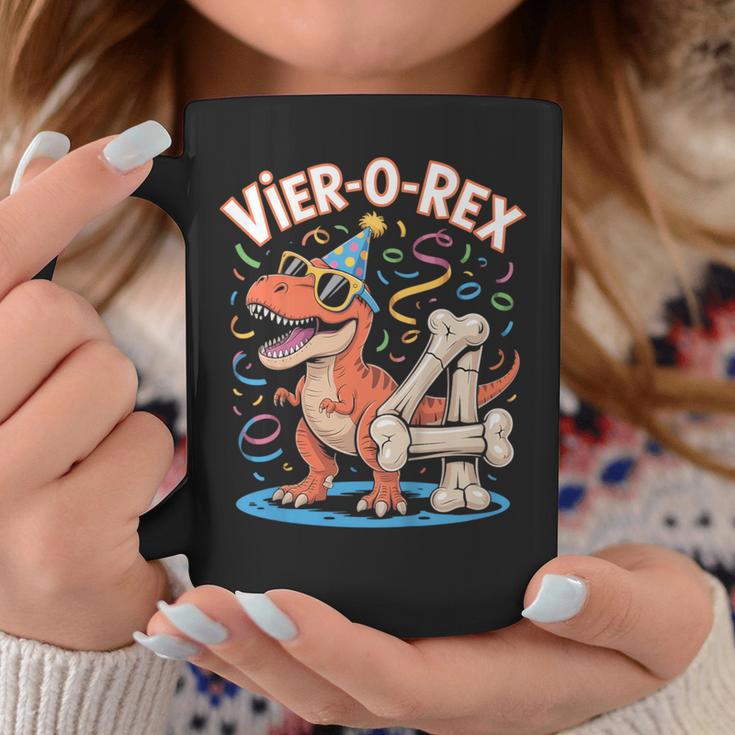 4 Geburtstag Party Junge Cooles Trex Dino 4 Jahre Alt Tassen Lustige Geschenke