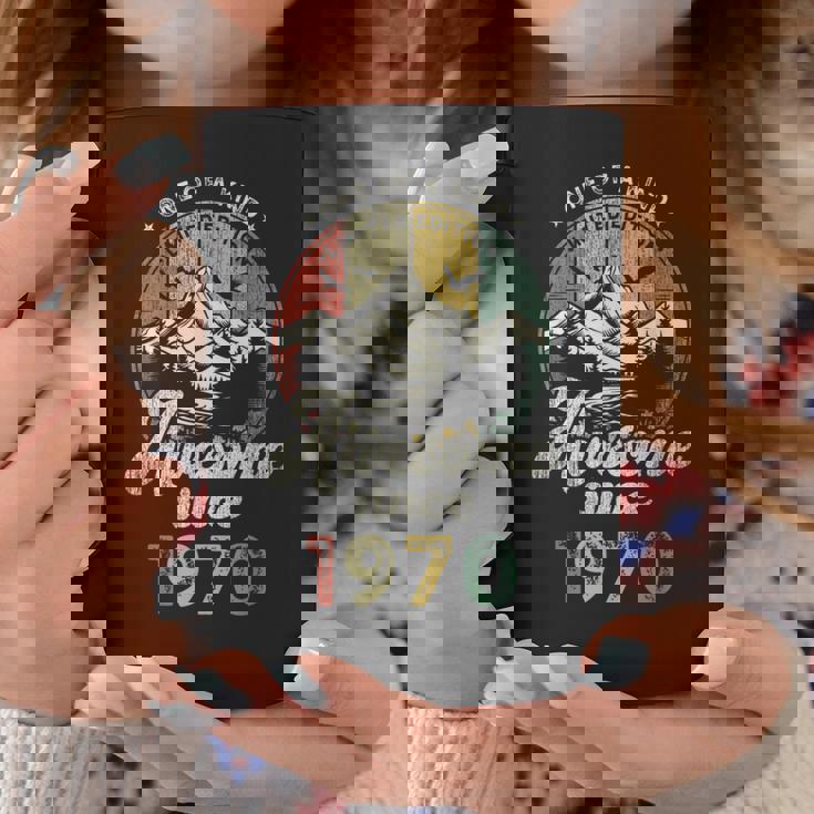 55歳の誕生日 1970年創業のレトロな山々 コーヒーマグ 面白い贈り物