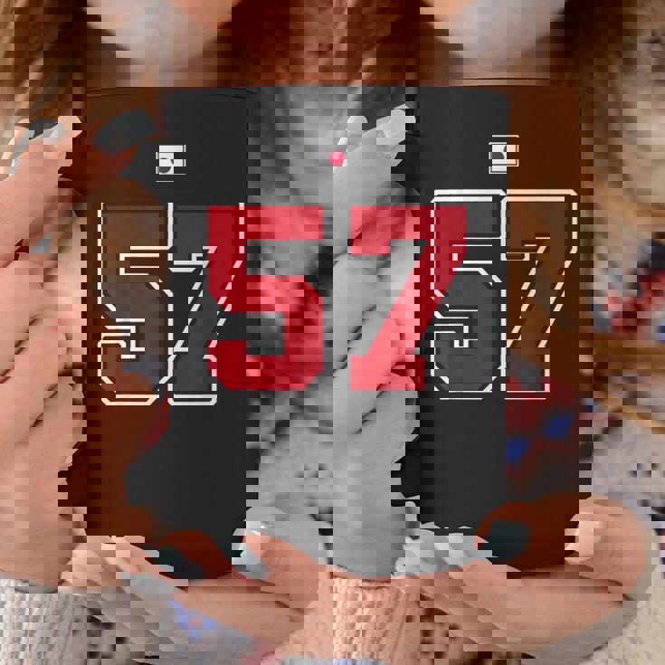 57 ナンバー カレッジスタイル ヴィンテージ 赤 白 日本国旗 コーヒーマグ 面白い贈り物