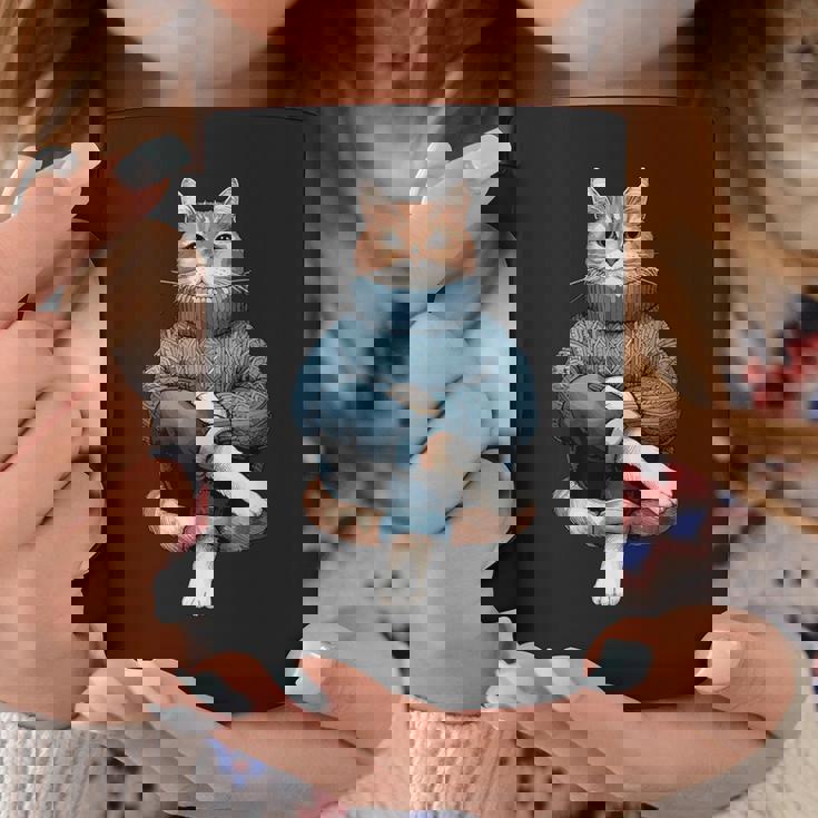 A Cozy Cat Wear Aweater And お揃い パンツ コーヒーマグ 面白い贈り物