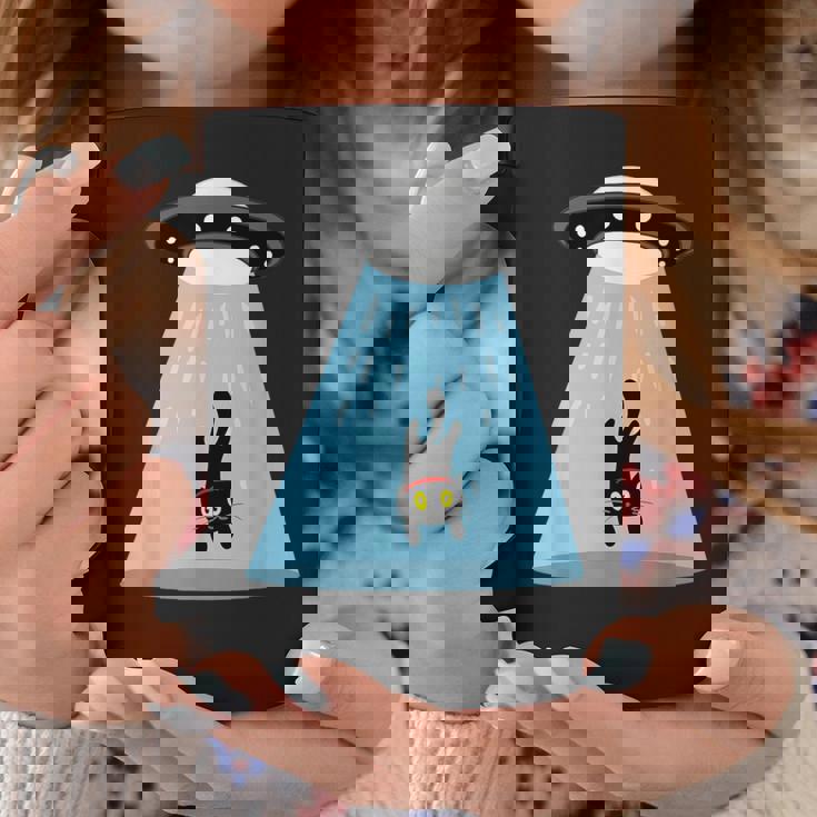 Alien Cat Abduction Ufo Cat Alien Abduction コーヒーマグ 面白い贈り物