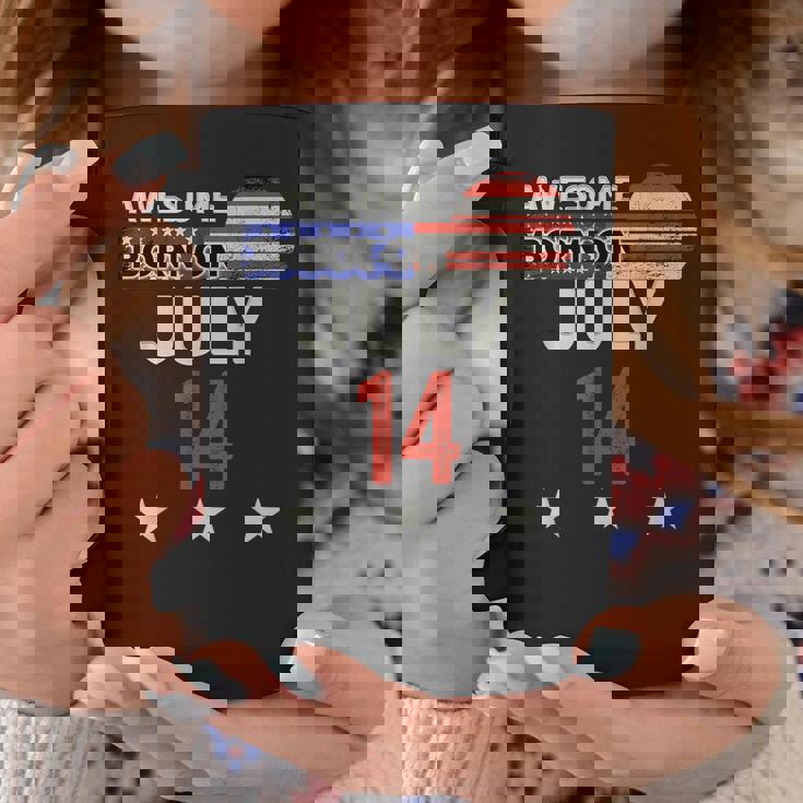 Awesome 7月14日 ヴィンテージ アメリカ国旗 クラシック 7月14日 コーヒーマグ 面白い贈り物