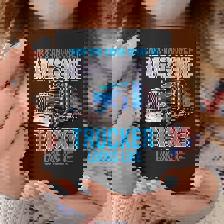 Awesome Trucker セミトラックドライバー ビッグリグ トラッカー コーヒーマグ 面白い贈り物