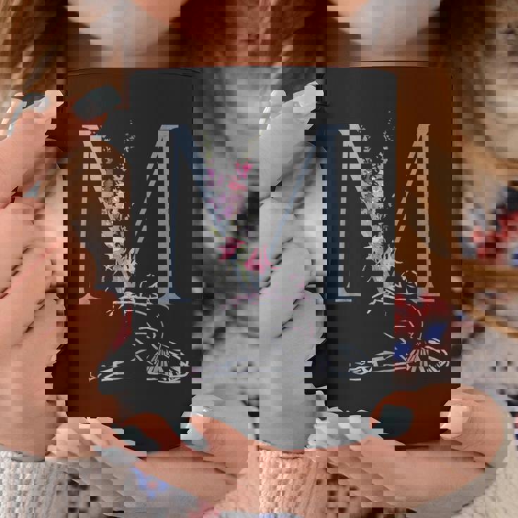 Balla バレリーナ イニシャル 名 M ダンス モノグラム バレエ コーヒーマグ 面白い贈り物