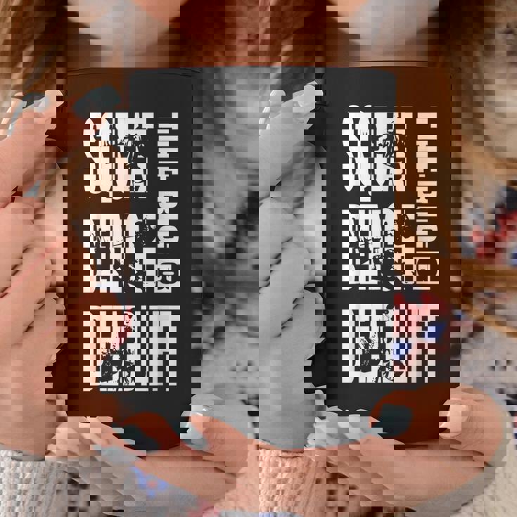 The Big 3 スクワット、ベンチ、デッドリフト パワーリフティングtシャツ コーヒーマグ 面白い贈り物