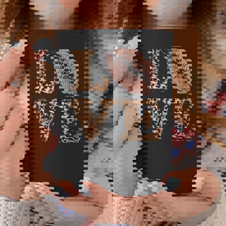 Big Lips Love ヒョウ柄 文字 ピンク 唇 バレンタイン ラブ コーヒーマグ 面白い贈り物