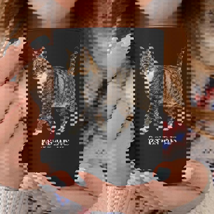 Bossy Paws 猫好き キジトラ白 猫ネタ 猫しもべ ツンデレ 猫飼い 猫オーナー 猫依存症 おもしろ コーヒーマグ 面白い贈り物