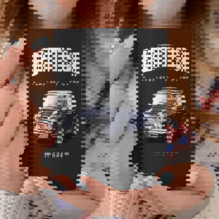 British Classic Car ダークブルー ミニスポーツカー コーヒーマグ 面白い贈り物