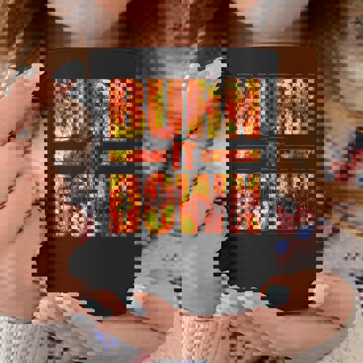 Burnit Down Fire Flames コーヒーマグ 面白い贈り物
