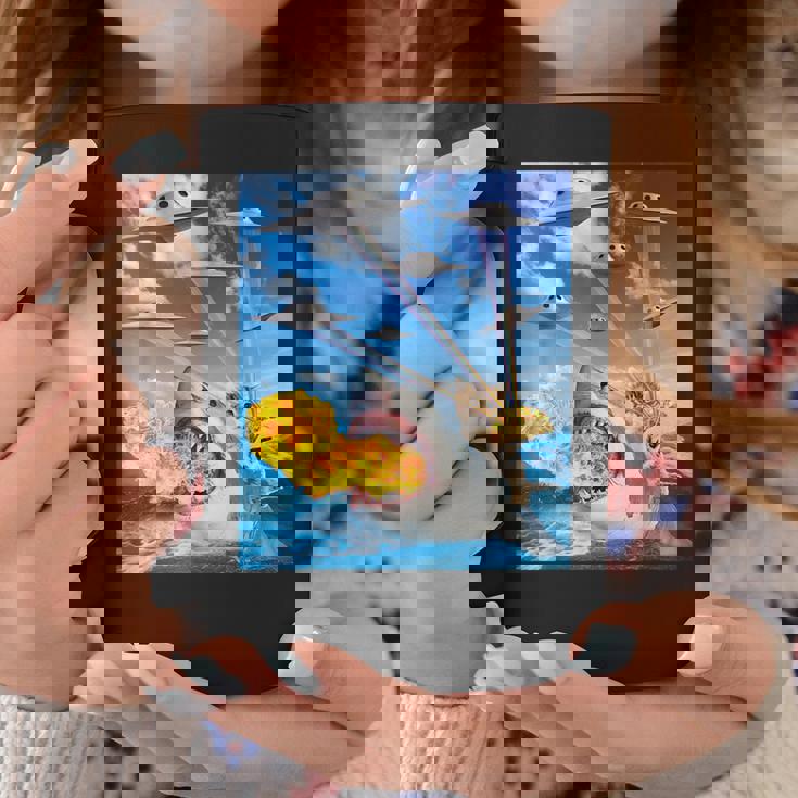 Cat Riding Fire Breathehark レインボー レーザー タコス コーヒーマグ 面白い贈り物