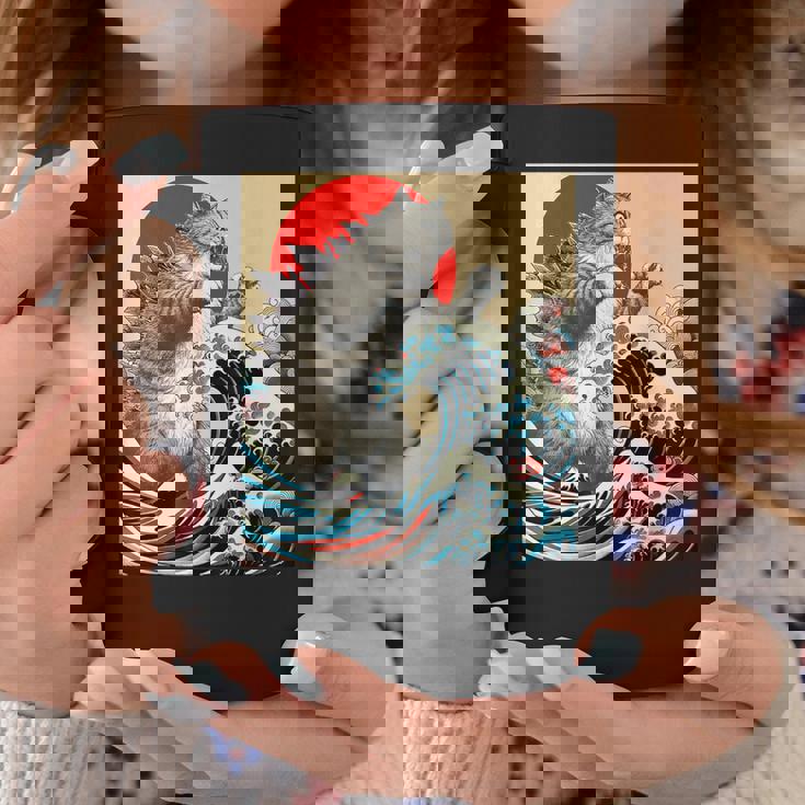 Catzilla 猫日本美術面白い猫 コーヒーマグ 面白い贈り物