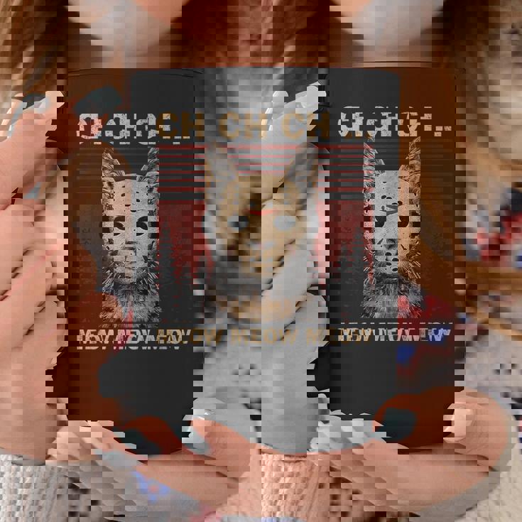 Ch Ch Chニャー ニャー 怖いフライデー ファニー ハロウィン コーヒーマグ 面白い贈り物
