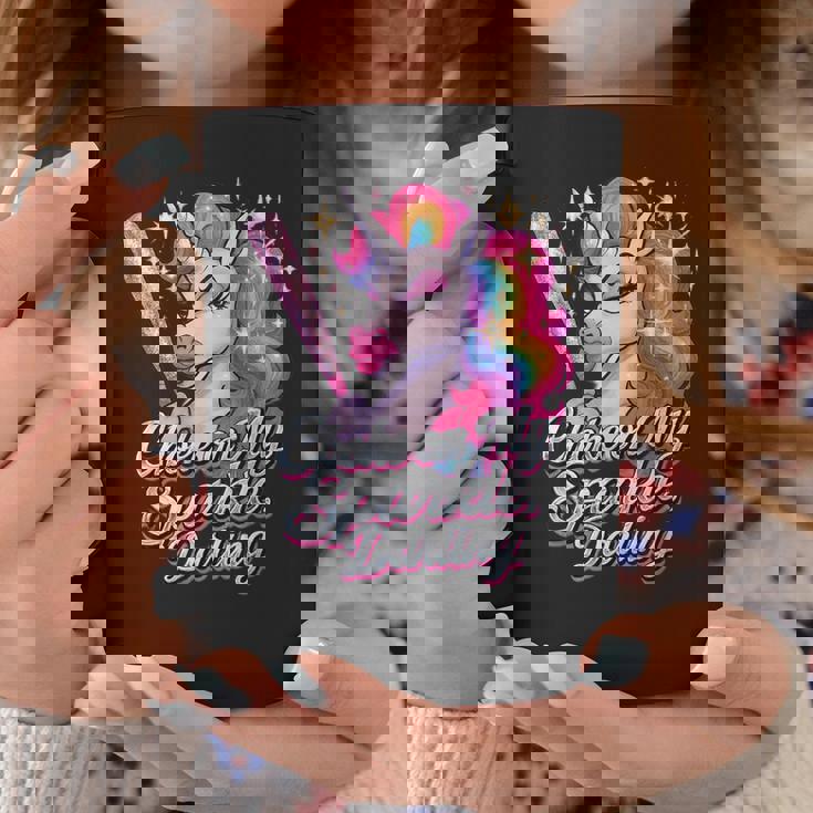 Choke On My Radiance 面白いユニコーンレインボーアティチュード コーヒーマグ 面白い贈り物