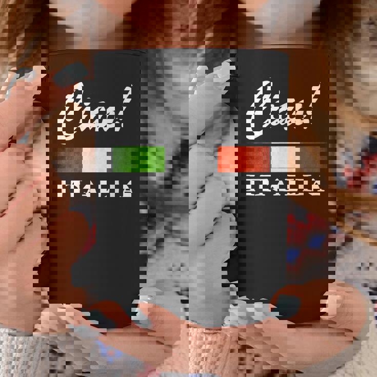 Ciao Italia トリコロールグリーン 白と赤 イタリア国旗 イタリア コーヒーマグ 面白い贈り物