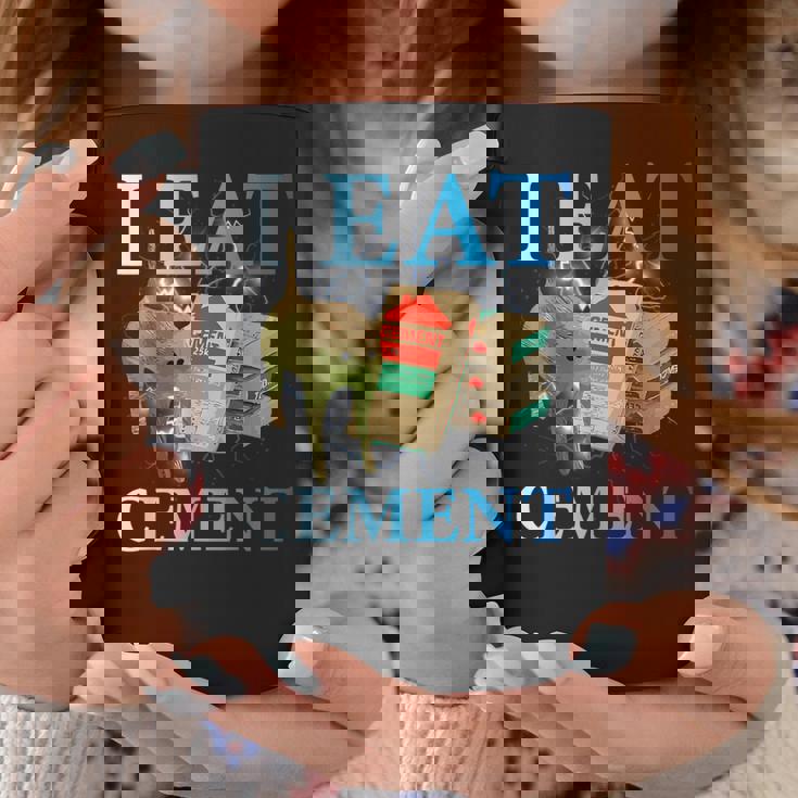 Cool I Eat セメント、建設猫、面白いユーモア、猫のミーム コーヒーマグ 面白い贈り物