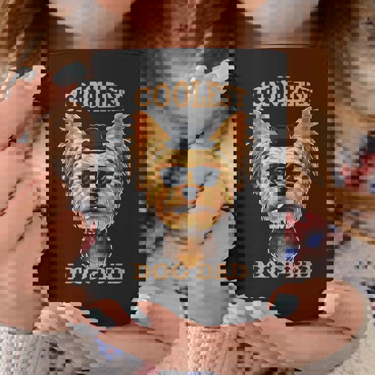 Coolest Dog Dad I Yorkshire Terrier パパ I ヨークシャー・テリア コーヒーマグ 面白い贈り物