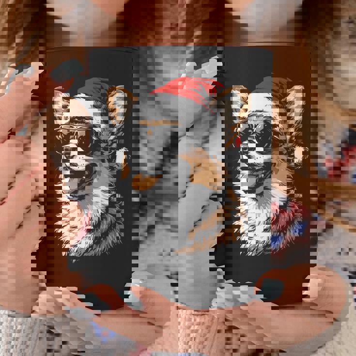 Corgi サンタハット 面白い かわいい 犬 ママ お父さん クリスマス 長袖tシャツ コーヒーマグ 面白い贈り物